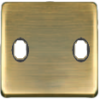 FD04321PM-M Латунная накладка под 2 тумблера , цвет Matt Patina+black FEDE