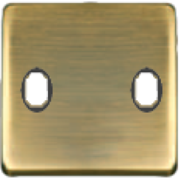 FD04321PM-M Латунная накладка под 2 тумблера , цвет Matt Patina+black FEDE