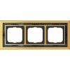 1723-833-500 Рамка Dynasty Латунь полированная черная роспись 3-постовая ABB