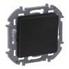 Выключатель двухклавишный 10 AX - 250 В Антрацит Legrand INSPIRIA 673623