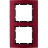 10123012 Рамка B.3 Красный / Антрацит 2-постовая вертикальная Berker