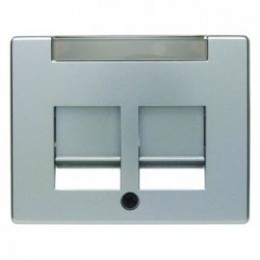 11829004 Центральная панель с заслонками от пыли и полем для надписи цвет: стальной, лак Arsys Berker