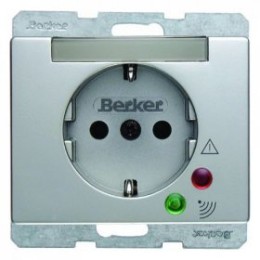 41529004 Штепсельная розетка SCHUKO с защитой от перенапряжения цвет: стальной, лак Arsys Berker