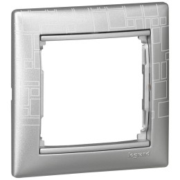 770341 Рамка Valena Алюминий модерн 1-постовая Legrand