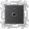 2410475-038 ТВ розетка проходная, графит Simon 24