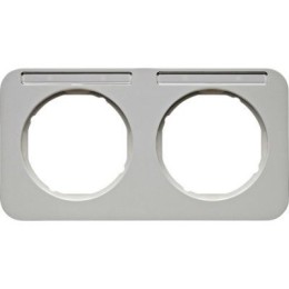 10122179 Рамка с полем для надписей R.1 Полярная белизна с блеском 2-постовая Berker