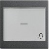 067928 Клавиша с полем для надписи 37*47 мм и символом "звонок" Антрацит Gira