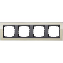 0214778 Рамка Event Clear Песочный / Черный 4-постовая Gira