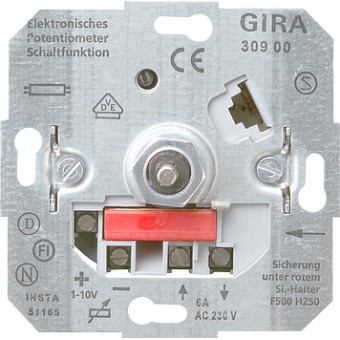 030900 Электронный потенциометер 10V с функцией клавишного выключателя Gira