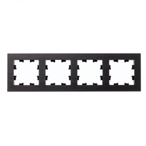 ATN312304 Рамка четверная Schneider Electric Atlasdesign Nature, оникс металл