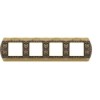 FD01424PB Рамка Sanremo bright patina 4-постовая гор/верт. Fede