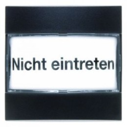 13451606 Накладка информационного светового сигнала с 5 надписями цвет: антрацит, матовый B.1/B.3/B.7 Glas Berker