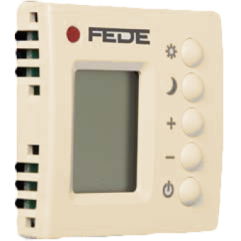 FD18004-A Терморегулятор цифровой с LCD монитором, цвет Бежевый FEDE