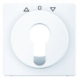 15066089 Центральная панель для жалюзийного замочного выключателя/кнопки цвет: полярная белизна, с эффектом бархата, Q.1 Berker