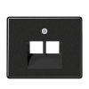 SL569-2UASW SL 500 Черный Накладка 2-ой наклонной ТЛФ/комп розетки Jung