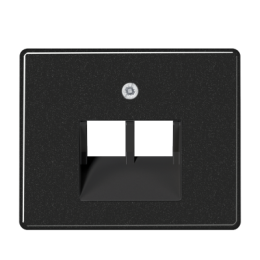 SL569-2UASW SL 500 Черный Накладка 2-ой наклонной ТЛФ/комп розетки Jung