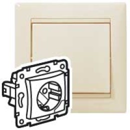 774395 Valena Розетка 1-ая с/з литая(с выталкивателем) Legrand