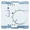 20310069 Регулятор температуры помещения 24 В с размыкающим контактом, центральной панелью, одноклавишным выключателем и светодиодом цвет: полярная белизна, с блеском Arsys Berker