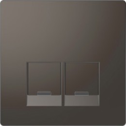 MTN4572-6034 D-life центр. накладка для 2-х мод. разъемов, пол. для надписи se, антрацит Merten