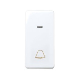 27160-64 Выключатель одноклавишный кнопочный с подсветкой, с пиктограммой "звонок", узкий модуль, 10А 250В, S