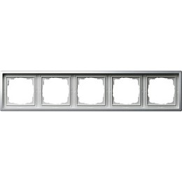 0215115 Рамка F100 Хром 5-постовая Gira