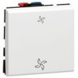 077027 Mosaic Переключатель 10AХ для вентилятора, антибактериальный Legrand