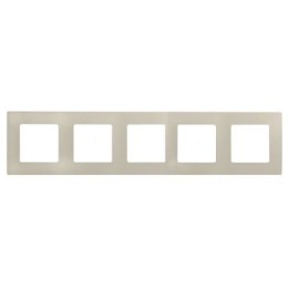 672515 Рамка Etika Слоновая кость 5-постовая Legrand