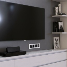 a059218 Рамка на 4 поста (алюминий) Platinum Werkel a059215