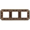 FD01353PB Рамка Siena Bright Patina 3-постовая Fede