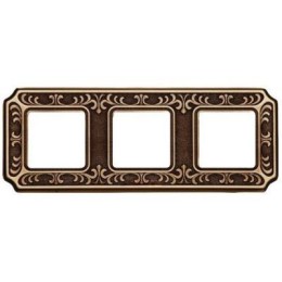 FD01353PB Рамка Siena Bright Patina 3-постовая Fede