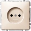 MTN2000-4044 Механизм розетки без заземл.контакта со шторками , бежевый Merten