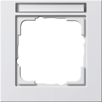 109122 Рамка с полем для надписи E2 Белый матовый 1-постовая Gira