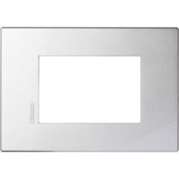 HW4803HC Рамка Axolute Air Алюминий 3-модульная Bticino