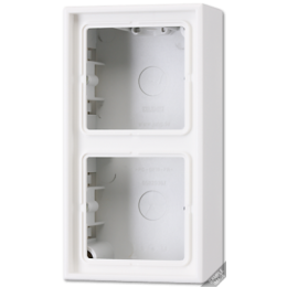 LS582AW 2-ая Коробка для накладного монтажа с основанием, сл.кость Jung LS серия