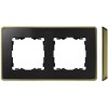 8201620-247 Рамка декоративная, 2 поста, Select, Simon 82 Detail, графит-латунь