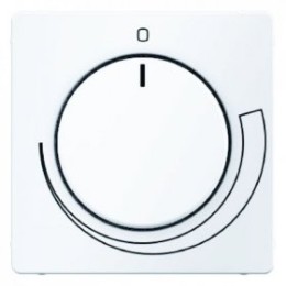 11376079 Центральная панель с регулирующей кнопкой для регулятора числа оборотов цвет: полярная белизна, с эффектом бархата, Q.1 Berker