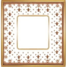 FD01341MAOB Рамка Vintage Porcelain Коричневый / Золото 1-постовая Fede
