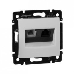 770080 Valena Розетка двойная комп.(RJ45) 1-ая 5 кат UTP + ТЛФ 1-ая (RJ11) Legrand
