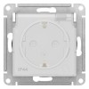ATN440146 Atlasdesign AQUA Розетка с заземл. со шторк с крышк., 16А, IP44, механизм, Белый Schneider Electric