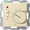 039301 Терморегулятор с размыкающим контактом 24V/10 (4)A и контрольной лампой Кремовый Gira