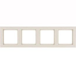 10146092 Рамка Q.3 Белый с эффектом бархата 4-постовая Berker