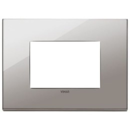 22653.83 Рамка Eikon EXE Черный хром 3-модульная Vimar