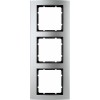 10133004 Рамка B.3 Алюминий / Антрацитовый 3-постовая вертикальная Berker