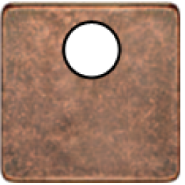 FD04315RU-M TV/SAT Монтажная плата для механизмов с одним коннектором черный, цвет Rustic Cooper FEDE