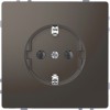 MTN2301-6034 D-life розетка 16а, с з/к, без шт, антрацит Merten