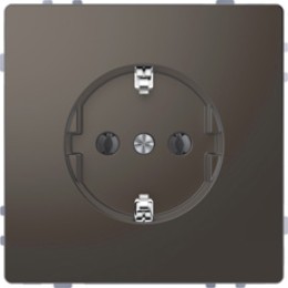 MTN2301-6034 D-life розетка 16а, с з/к, без шт, антрацит Merten