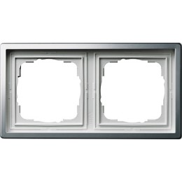 0212114 Рамка F100 Платина 2-постовая Gira