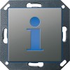 279720 Светодиодный указатель с пиктограммой "информация" Сталь Gira E22