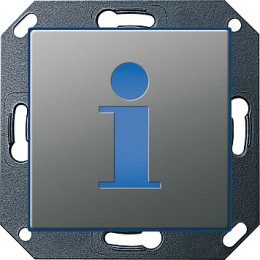 279720 Светодиодный указатель с пиктограммой "информация" Сталь Gira E22