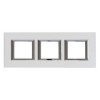HA4802M3HSAN Рамка Axolute Квадрат Серебро 2+2+2 модуля Bticino
